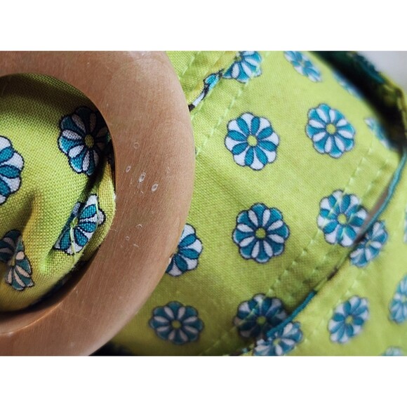 Vera Bradley Peacock Paisley Or Floral Reversible Fabric Belt Green Blue Boho - Picture 5 of 9
